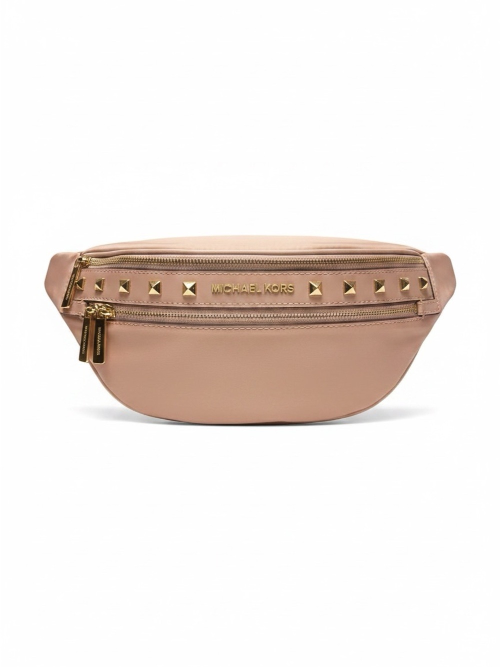 Michael Kors Blush Leather Studded Crossbody Belt Bag